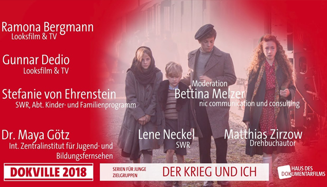 DOKVILLE 2018: Plakat zu Panel über "Der Krieg und ich" (© HDF)