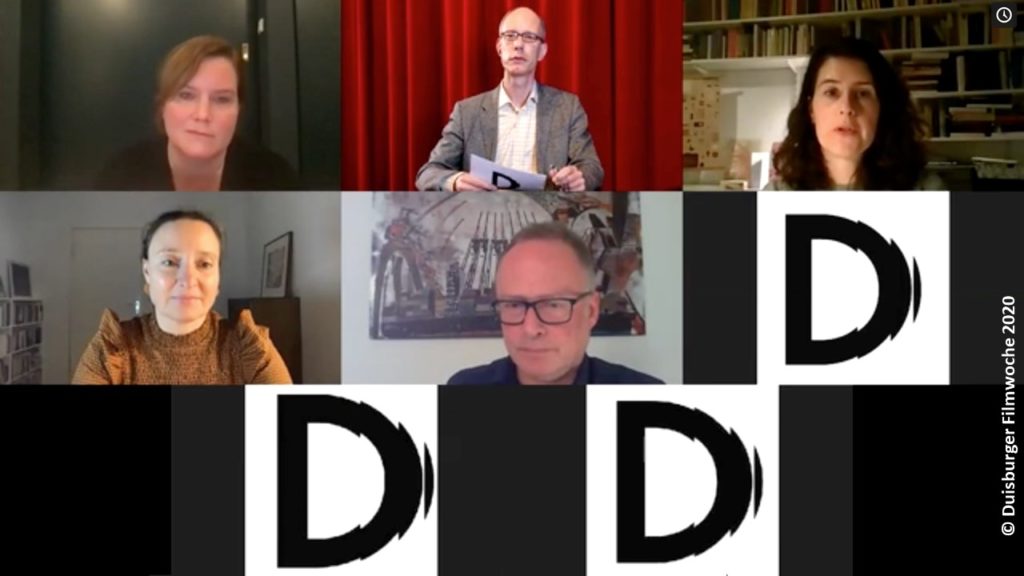 Duisburger Filmwoche 2020 digital: Bild einiger Teilnehmer der virtuellen Dokuserien-Konferenz (Foto: Duisburger Filmwoche)